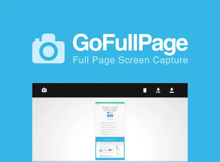 GoFullPage - Full Page Screen Capture chrome extension