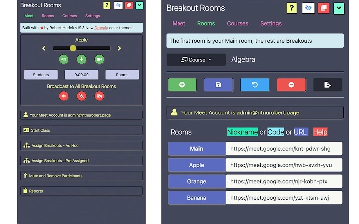 Google Meet Breakout Rooms Chrome Extension