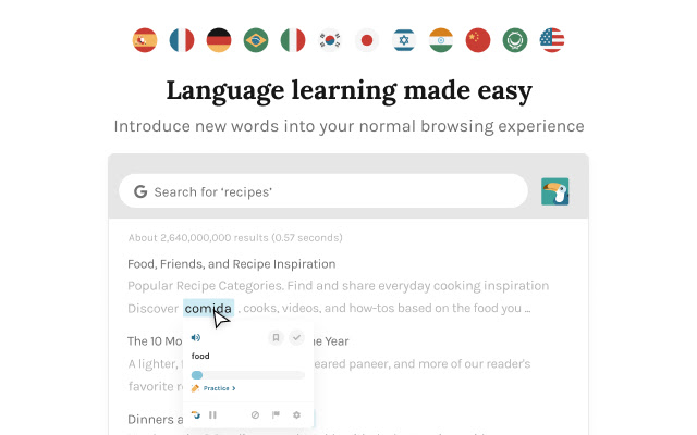 Toucan by Babbel - Language Learning Chrome Extension